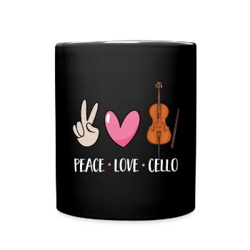 Cellospieler Cellist Musiker Cello - Tasse einfarbig - Schwarz - Vorne