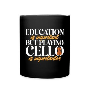 Cellospieler Cellist Musiker Cello - Tasse einfarbig - Schwarz - Vorne