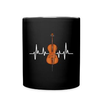 Cellospieler Cellist Musiker Cello - Tasse einfarbig - Schwarz - Vorne