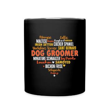 Dog Salon Dogs Hairdresser - Full Colour Mug - black - Front