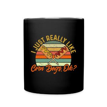 Corn Dog Corndog - Full Colour Mug - black - Front