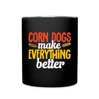 Corn Dog Corndog - Full Colour Mug - black - Front