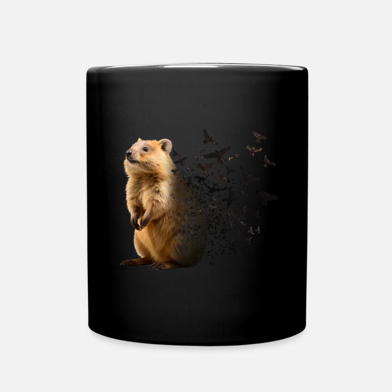Quokka - Tasse einfarbig - Schwarz