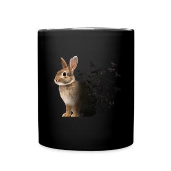 Rabbit - Full Colour Mug - black - Front