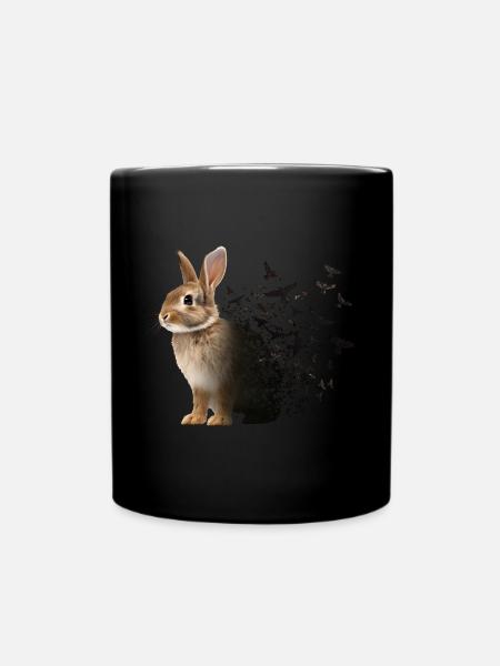 Kaninchen - Tasse einfarbig - Schwarz