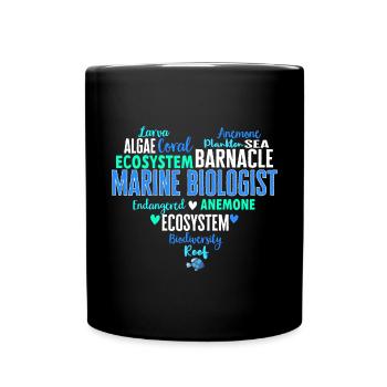 Marine Biology Ocean Marine Biologist - Full Colour Mug - black - Front