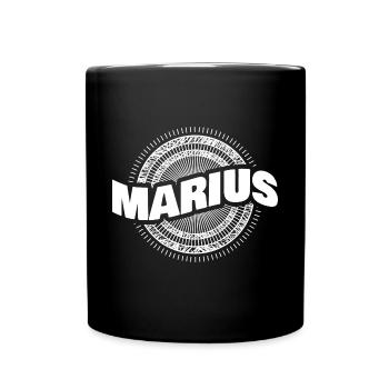 Geschenkidee Marius - Tasse einfarbig - Schwarz - Vorne