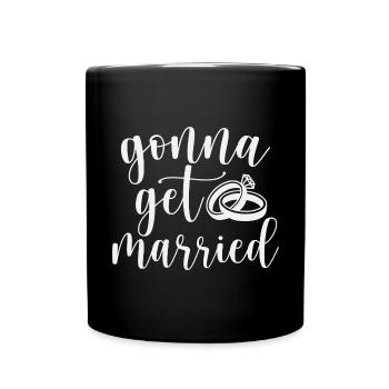 Mariage mariée marié Bachelor Bachelorette Party - Mug uni - noir - Devant