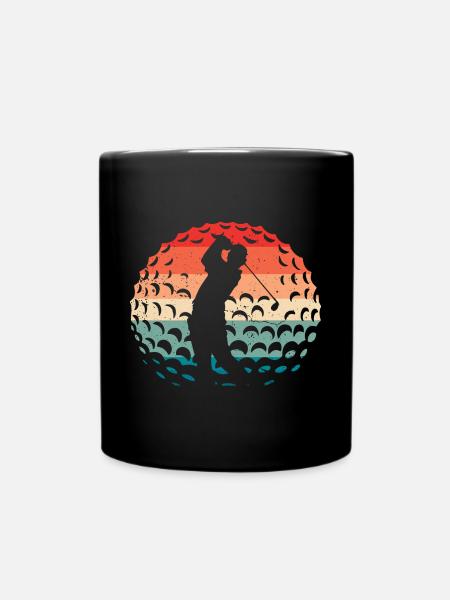 Golf Golfer - Tasse einfarbig - Schwarz