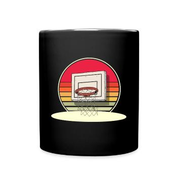 Basketballkorb Basketball - Tasse einfarbig - Schwarz - Vorne