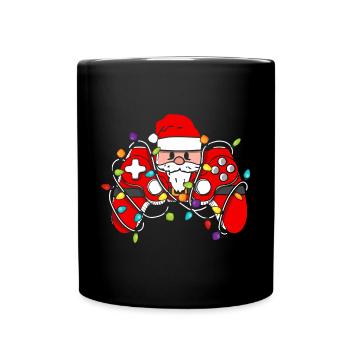 Christmas Gaming Controller - Tasse einfarbig - Schwarz - Vorne