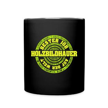 Gift for wood sculptor - Full Colour Mug - black - Front