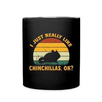Chinchilla - Tasse einfarbig - Schwarz - Vorne