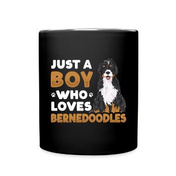 Bernedoodle Dog - Full Colour Mug - black - Front