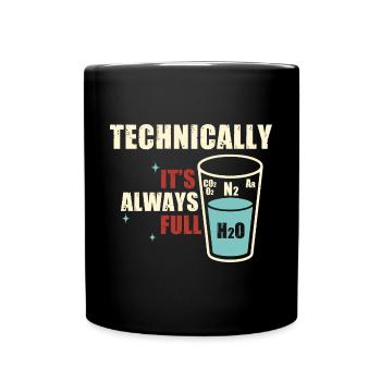 Technically, it's always crowded - - Full Colour Mug - black - Front