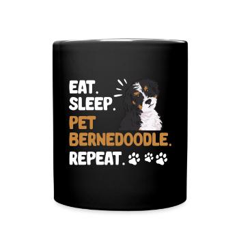 Bernedoodle Dog - Full Colour Mug - black - Front