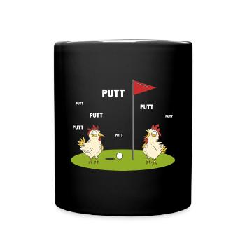 Geschenk für Minigolfspieler - Tasse einfarbig - Schwarz - Vorne