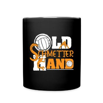 Volleyballer Schmetterball Volleyballspieler - Tasse einfarbig - Schwarz - Vorne