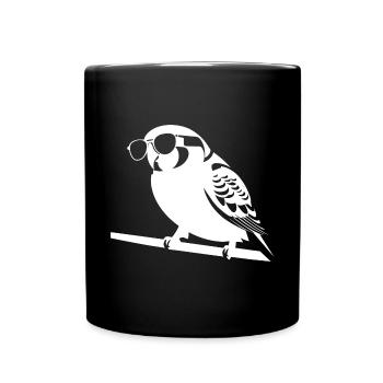 Lustiger Vogel Mit Sonnenbrille Cool Bourke's Parak - Tasse einfarbig - Schwarz - Vorne
