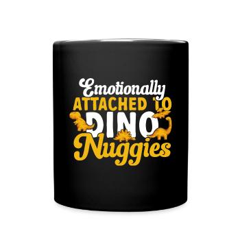 Dino Nuggets Dinosaurier Chicken Nuggets - Tasse einfarbig - Schwarz - Vorne