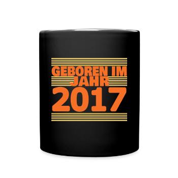 Jahre 2017 - Tasse einfarbig - Schwarz - Vorne