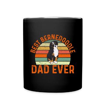 Bernedoodle Dog - Full Colour Mug - black - Front