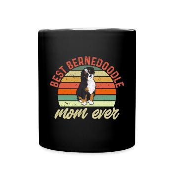 Bernedoodle Dog - Full Colour Mug - black - Front