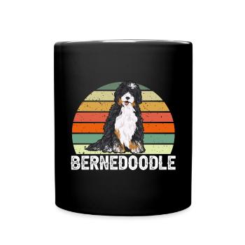 Bernedoodle Dog - Full Colour Mug - black - Front