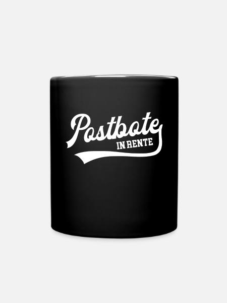 Postbote Rente Post Rentner Ruhestand Briefträger - Tasse einfarbig - Schwarz