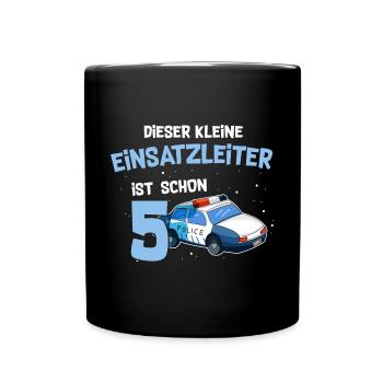 5 Birthday Police 5 Year Old - Full Colour Mug - black - Front