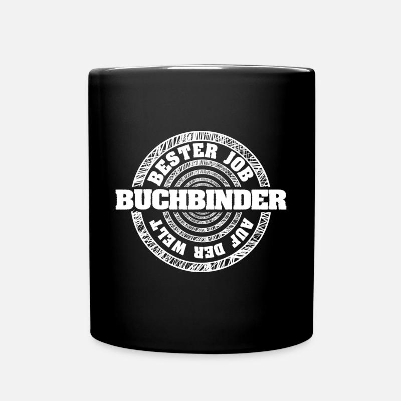 Buchbinder als Job - Tasse einfarbig - Schwarz