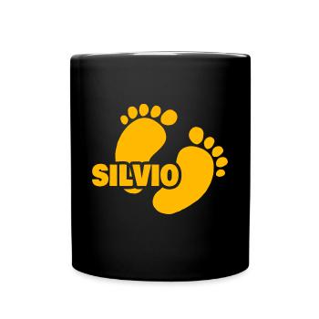Naissance de Silvio - Mug uni - noir - Devant