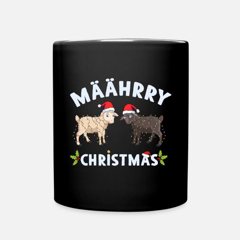Weihnachtsschaf Weihnachten - Tasse einfarbig - Schwarz