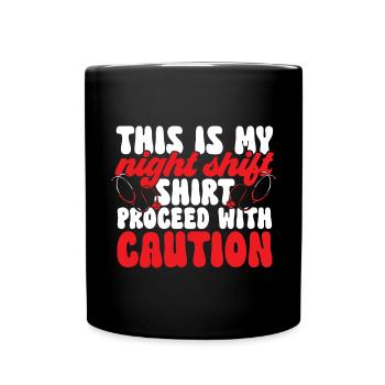 Infirmière de nuit - Mug uni - noir - Devant