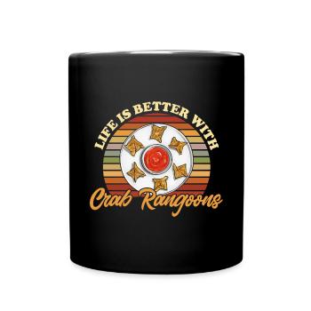 Krabben Rangoon Crab Rangoon - Full Colour Mug - black - Front