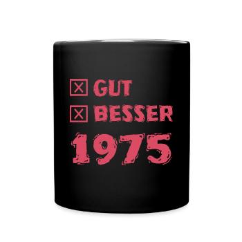 Jahr 1975 - Tasse einfarbig - Schwarz - Vorne