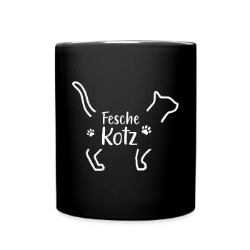 Fesche Kotz - Tasse einfarbig - Schwarz - Vorne
