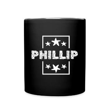 Geschenk für Phillip - Tasse einfarbig - Schwarz - Vorne