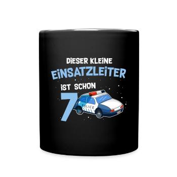 7 Birthday Police 7 Year Old - Full Colour Mug - black - Front