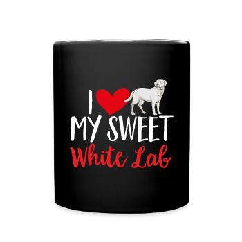 Labrador Retriever blanc Labrador Labrador blanc - Mug uni - noir - Devant