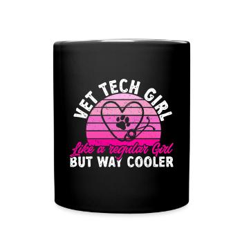 Vet Tech Veterinary Veterinary Technician - Full Colour Mug - black - Front