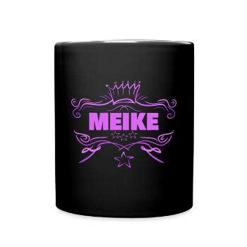 Meike als Baby - Tasse einfarbig - Schwarz - Vorne