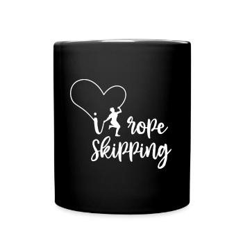 Ich liebe Seilspringen Design für Seilspringer - Tasse einfarbig - Schwarz - Vorne