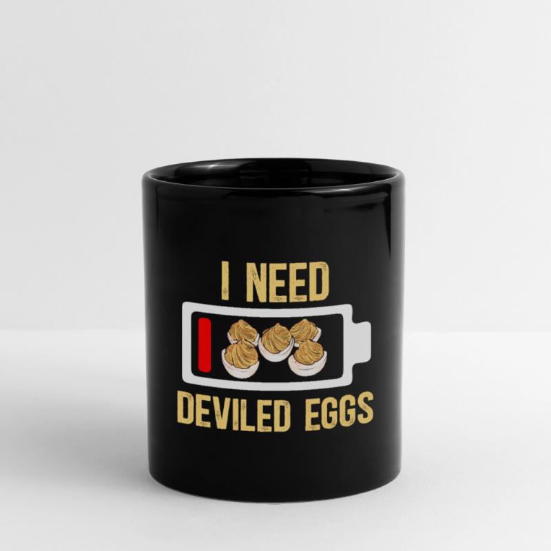Gefüllte Eier Deviled Eggs Tasse einfarbig