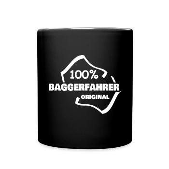 Profession Excavator Driver - Full Colour Mug - black - Front