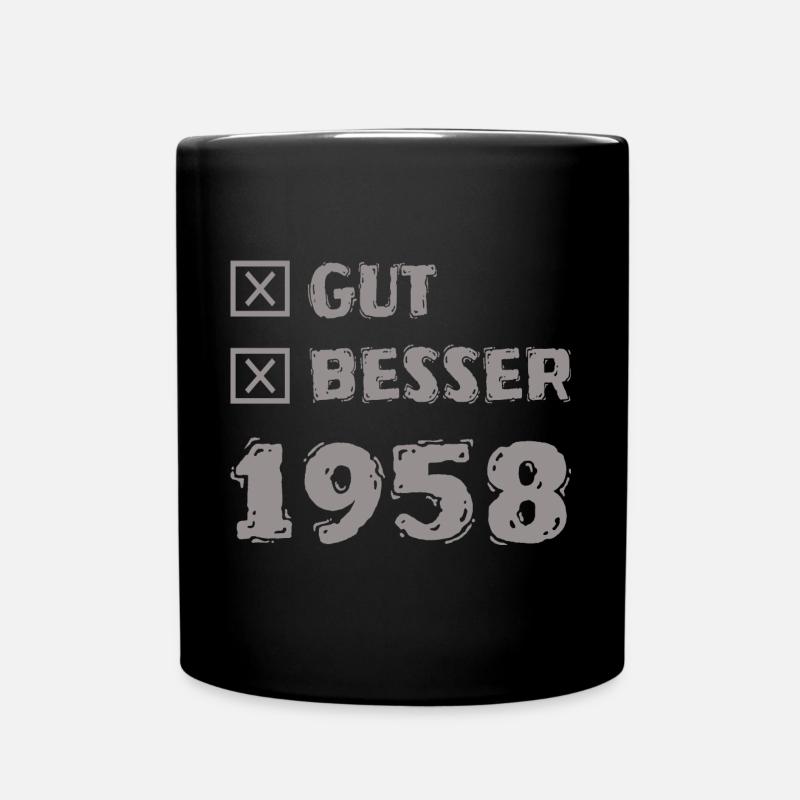 Jahr 1958 - Tasse einfarbig - Schwarz