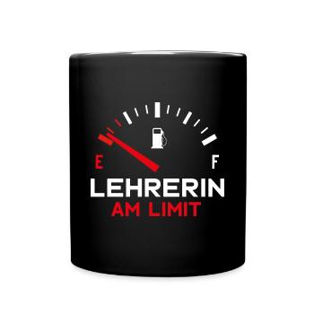 LEHRERIN AM LIMIT - Tasse einfarbig - Schwarz - Vorne