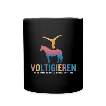 Loves Horse Vaulting Gift - Full Colour Mug - black - Front