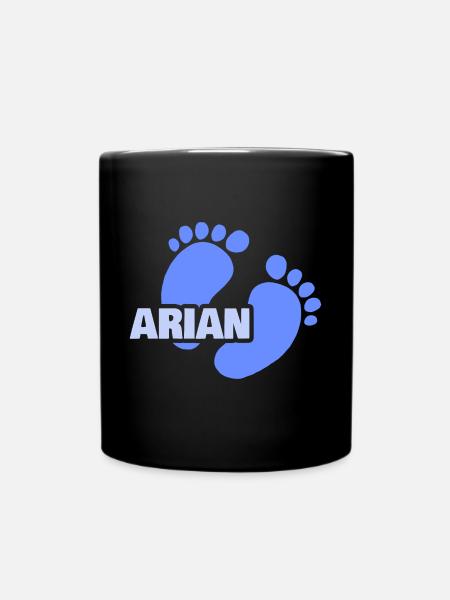 Geburt Arian - Tasse einfarbig - Schwarz
