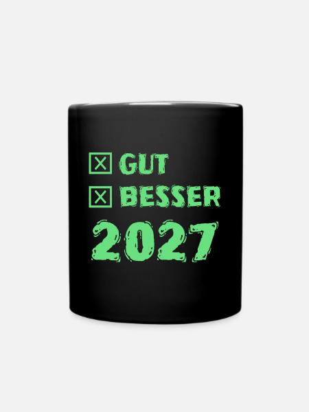 2027 - Tasse einfarbig - Schwarz